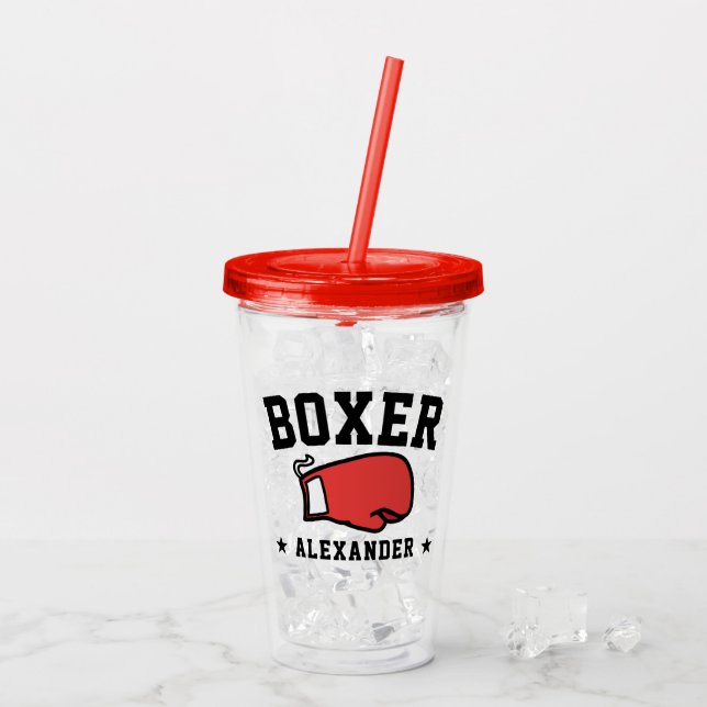 Personalisierter Verpacken-Boxer Acryltrinkbecher (Rückseite Ice)