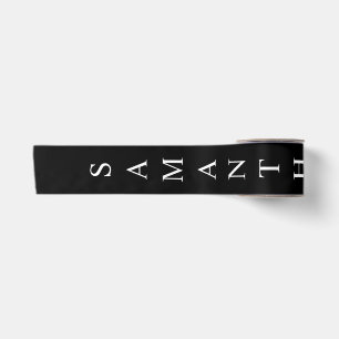 Personalisierter vertikaler Name Satinband