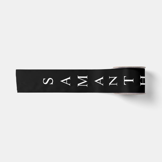 Personalisierter vertikaler Name Satinband (Vorderseite)