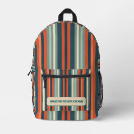 Personalisierter vertikaler Streifenrucksack Bedruckter Rucksack