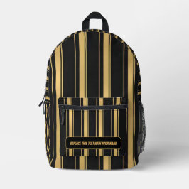 Personalisierter vertikaler Streifenrucksack Bedruckter Rucksack