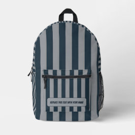 Personalisierter vertikaler Streifenrucksack Bedruckter Rucksack