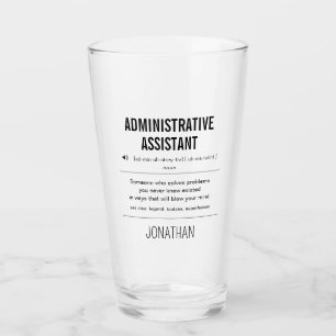 Personalisierter Verwaltungsassistent Funny Glas