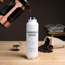 Personalisierter Verwaltungsassistent Funny Trinkflasche