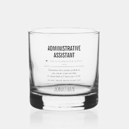 Personalisierter Verwaltungsassistent Funny Whiskyglas