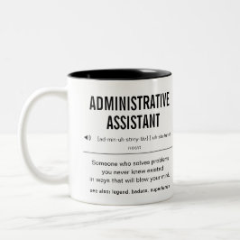 Personalisierter Verwaltungsassistent Funny Zweifarbige Tasse