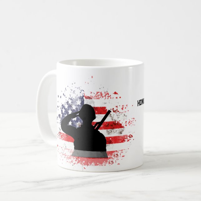 Personalisierter Veteranen Tag Tasse Individuelle  (Vorderseite Links)