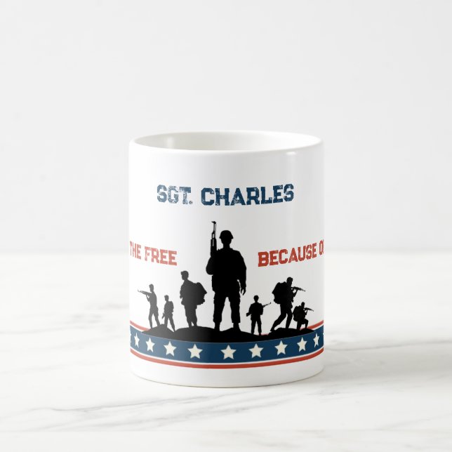 Personalisierter Veteranen Tag Tasse Individuelle  (Mittel)