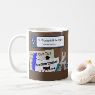 Personalisierter veterinärmedizinischer Entwurf in Kaffeetasse