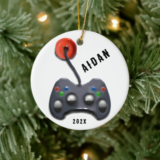personalisierter Videospieler Keramik Ornament (Baum)