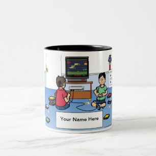 Personalisierter Videospielplayer - Männlicher Car Zweifarbige Tasse