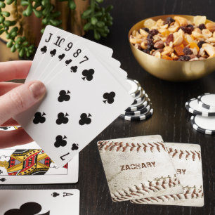 Personalisierter Vintage-Baseball Spielkarten