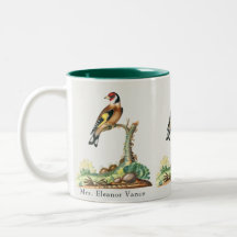 Personalisierter Vintage-Botanischer-Vogel-Lehrer