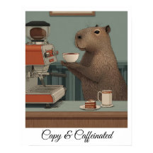 Personalisierter Vintage-Capybara-Café-Druck