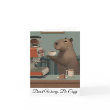 Personalisierter Vintage-Capybara-Coffee-Shop-Prin