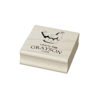 Personalisierter Vintage-Eierhof Gummistempel