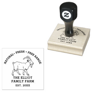 Personalisierter Vintage-Familienbauernhof  Gummistempel