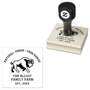 Personalisierter Vintage-Familienbauernhof  Gummistempel