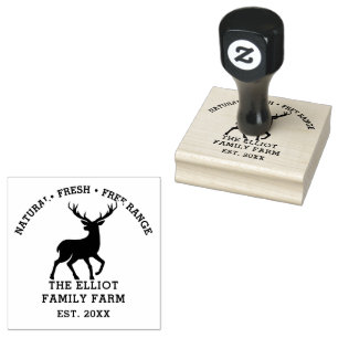 Personalisierter Vintage-Familienbauernhof  Gummistempel