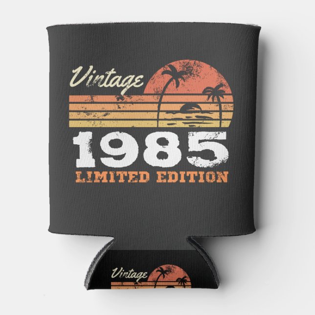 Personalisierter Vintage-Geburtstag  Dosenkühler (Vorderseite)