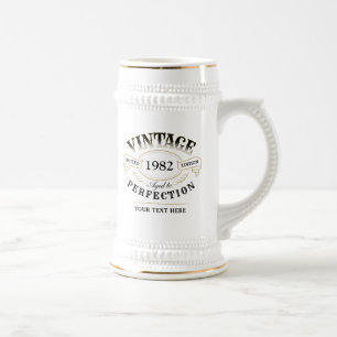 Personalisierter Vintage Geburtstag, gealtert bis Bierglas