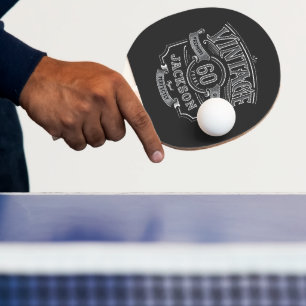 Personalisierter Vintage-Geburtstag, gealtert bis  Tischtennis Schläger
