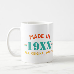 Personalisierter Vintage Geburtstag Made In Kaffeetasse