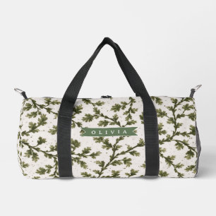 Personalisierter Vintage Grün Garten Botanisch Rus Duffle Bag