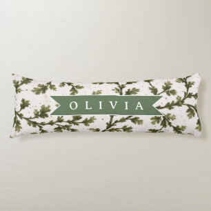 Personalisierter Vintage Grün Garten Botanisch Rus Seitenschläferkissen