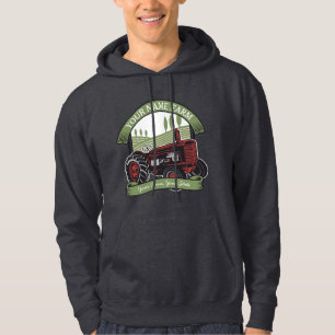 Personalisierter Vintage-Landwirtschaftstraktor La Hoodie