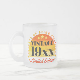 Personalisierter Vintage Limited Edition Geburtsta Mattglastasse