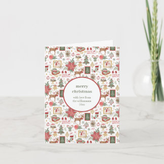 Personalisierter Vintage-Poststempel Weihnachten Karte