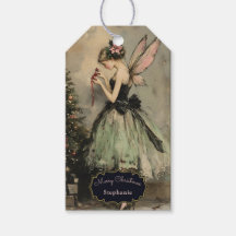 Personalisierter Vintage-Weihnachtsfee-Baum-Feiert