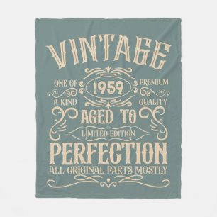 Personalisierter Vintager 65. Geburtstag Whiskey T Fleecedecke