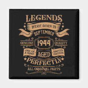Personalisierter Vintager 80. Geburtstag Whiskey T Magnet