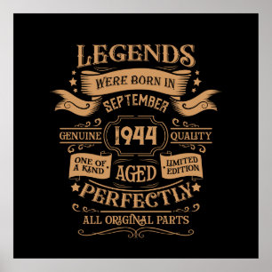 Personalisierter Vintager 80. Geburtstag Whiskey T Poster