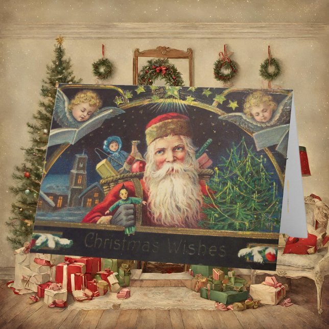 Personalisierter Vintager Altklassiker Santa Maria Feiertagskarte (Von Creator hochgeladen)