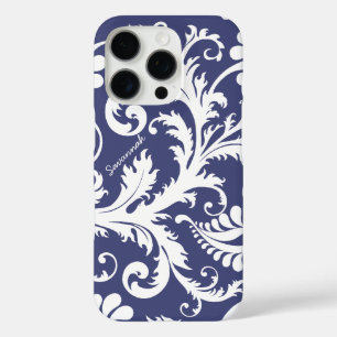 Personalisierter Vintager Damask kann Farbe ändern iPhone 16 Pro Hülle