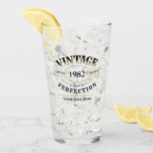 Personalisierter Vintager Geburtstag bis Vollendun Glas