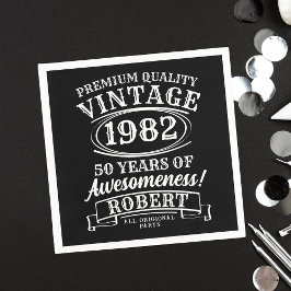 Personalisierter Vintager Geburtstag bis zur Perfe Serviette