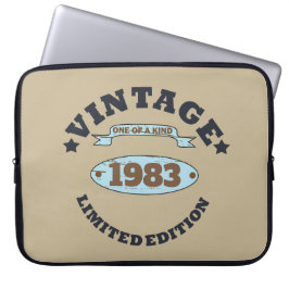 Personalisierter Vintager Geburtstag Laptopschutzhülle