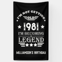 Personalisierter Vintager Geburtstag Schwarz-weiß