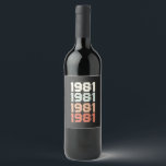 Personalisierter Vintager Geburtstag Weinetikett<br><div class="desc">Der Geburtstag ist ein besonderes Erlebnis,  und Sie dürfen nicht vergessen,  dass ein Geburtstagsgeschenk die besten Geschenke für Ihre Freunde und Liebsten zu kaufen,  Vintagen Geburtstag mit individuellem Jahr.</div>