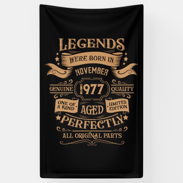 Personalisierter Vintager Geburtstag Whiskey Thema Banner (Vertikal)