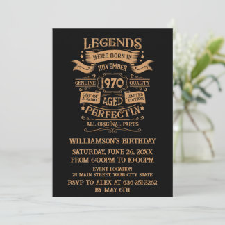 Personalisierter Vintager Geburtstag Whiskey Thema Einladung