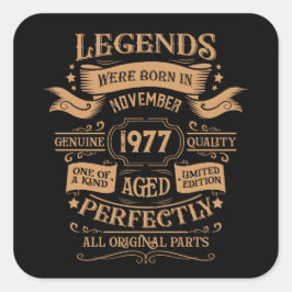 Personalisierter Vintager Geburtstag Whiskey Thema Quadratischer Aufkleber