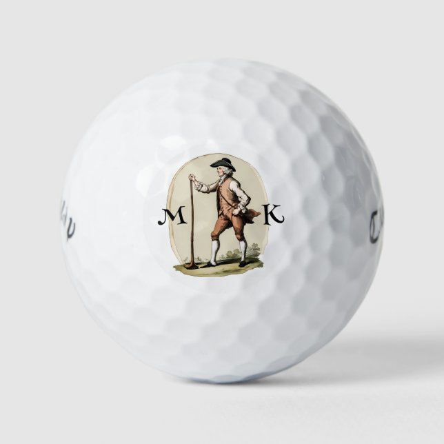 Personalisierter Vintager Golfer Callaway Golfplät Golfball (Vorderseite)