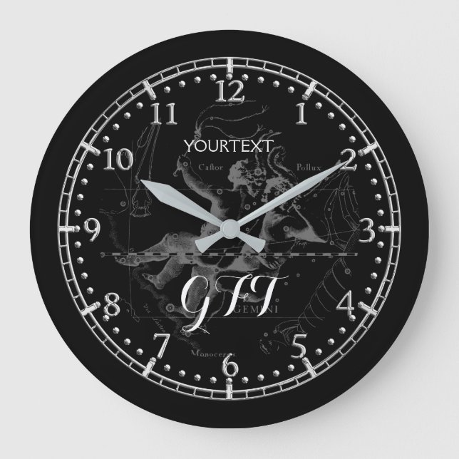 Personalisierter Vintager Große Wanduhr (Vorderseite)