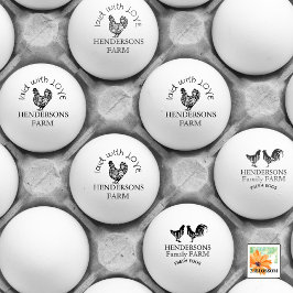 Personalisierter, VINTAGER Hennenbetrieb Gummistempel