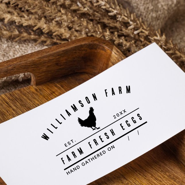 Personalisierter Vintager Henneneier-Karton-Famili Permastempel (Von Creator hochgeladen)